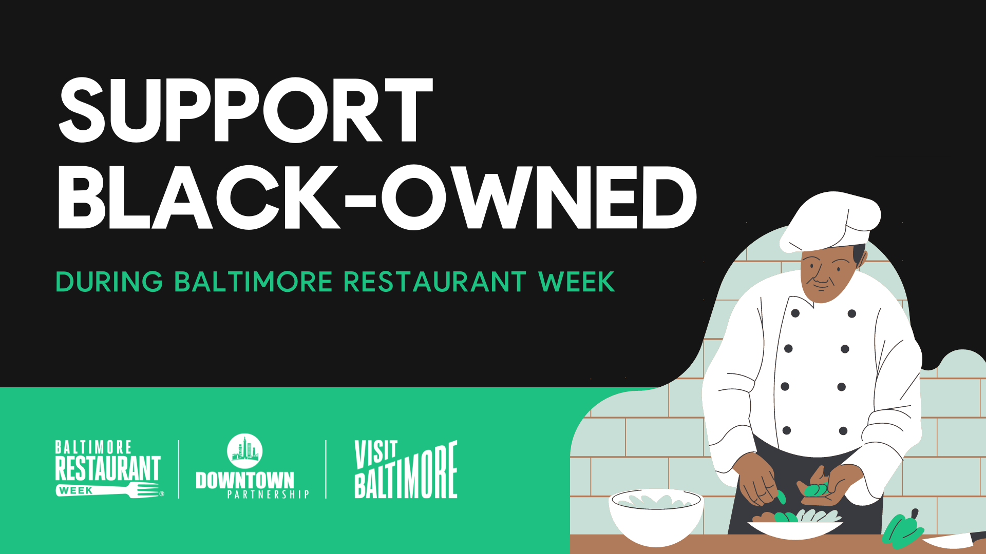 Support Black Owned for Baltimore Restaurant Week Banner