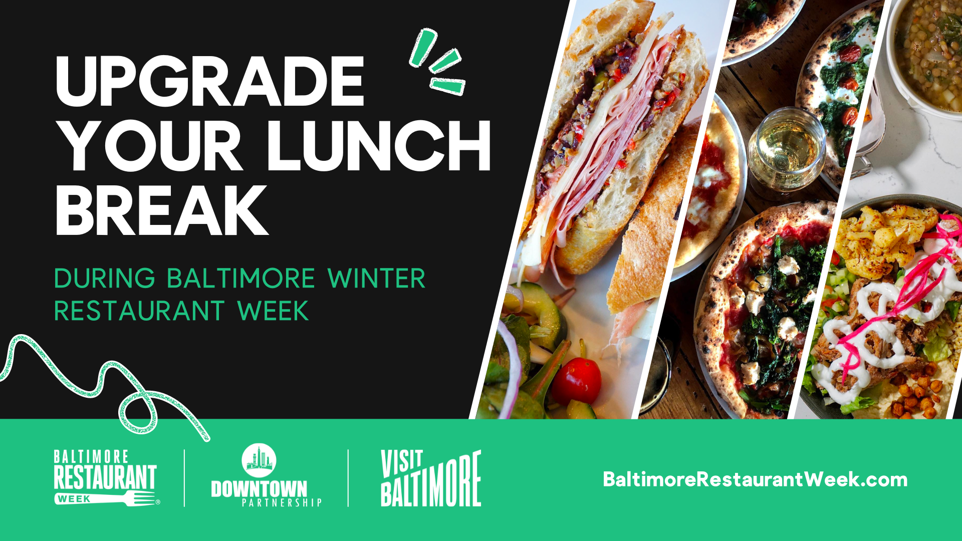 Header - Upgrade Your Lunch Break during Baltimore Restaurant Week