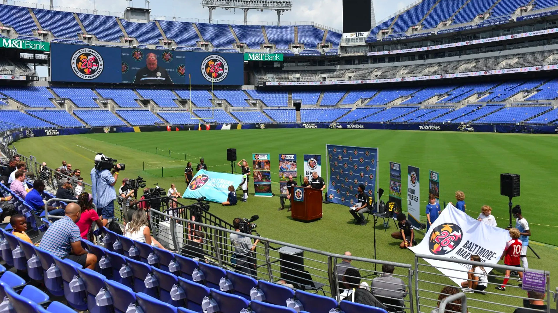 Baltimore welcomes US Soccer and Fifa Delegations to M&T Bank Stadium.