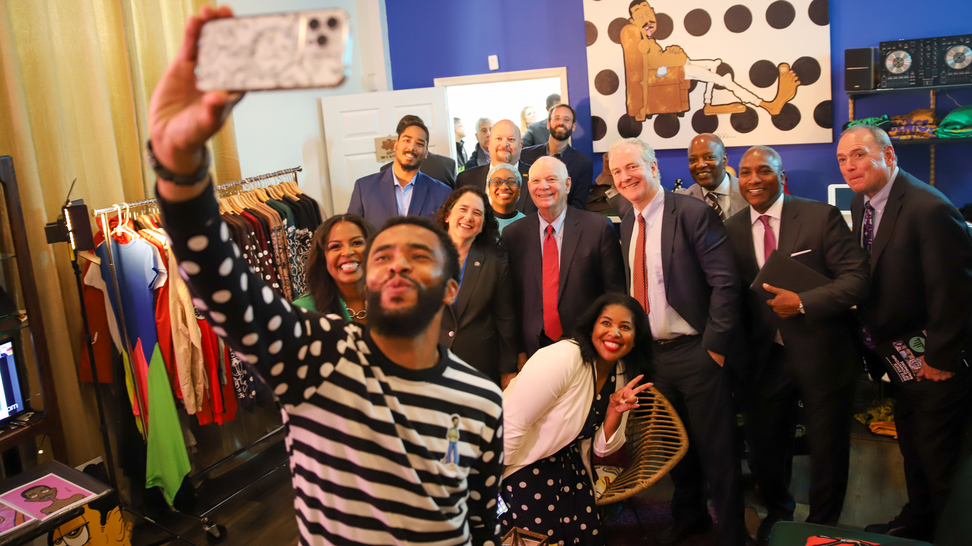 Senators Cardin and Van Hollen visit Black-Owned businesses in Downtown Baltimore
