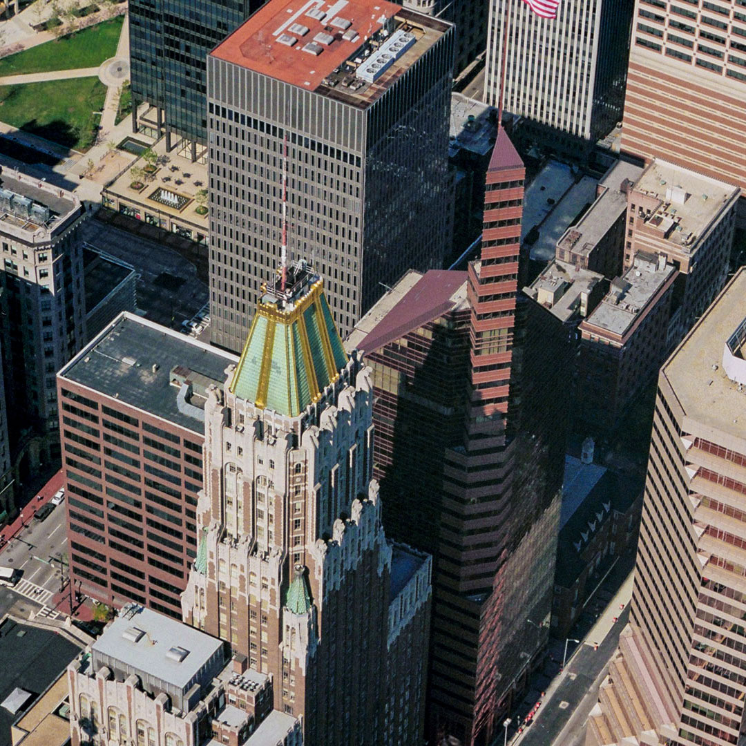 Aerial shot of Downtown BAltimore's Central Business District