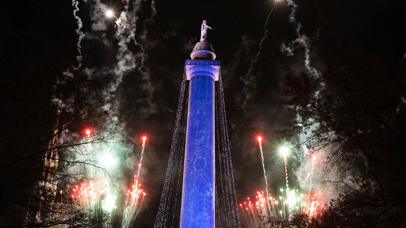 Firework Finale at the 50th Anniversary Monument Lighting Celebration