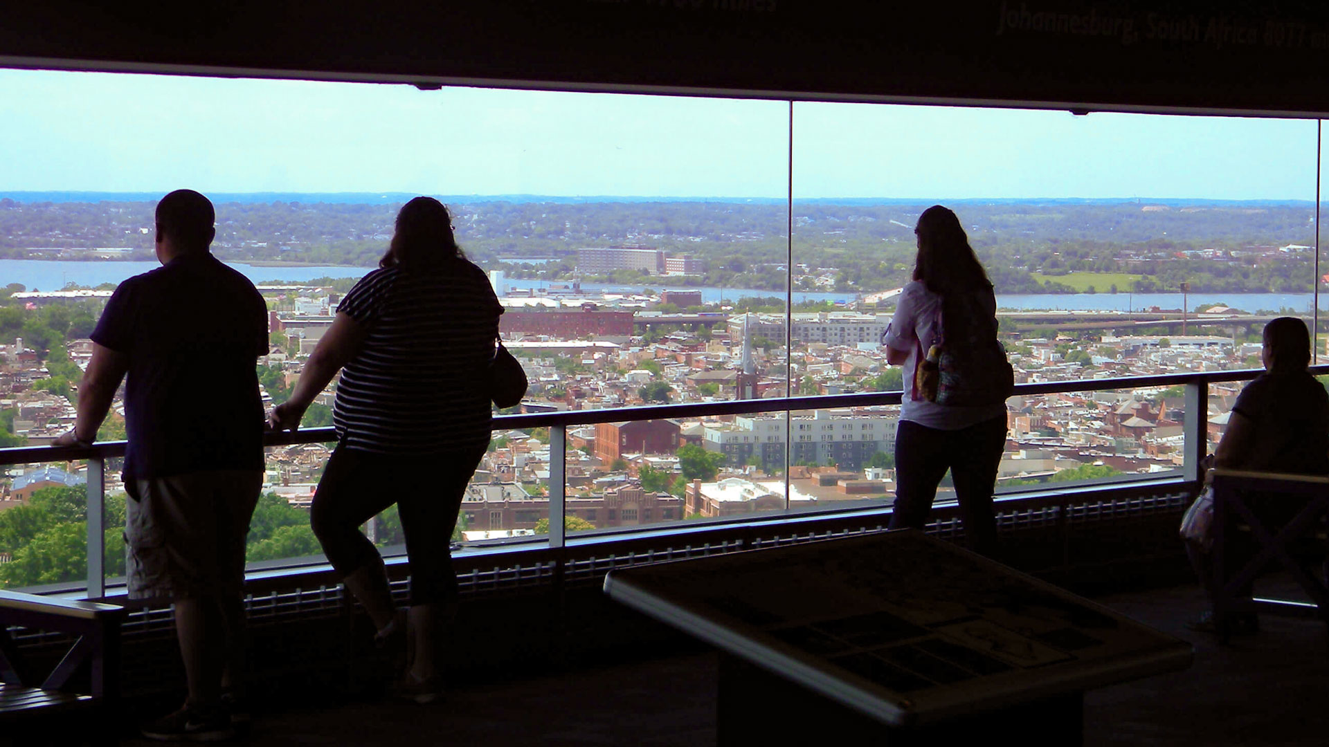 Views from Baltimore's Top of the World Observation Level viewing deck.